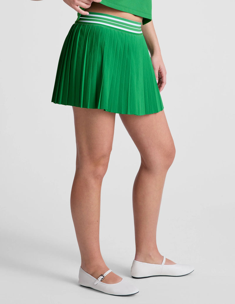 Beyond Yoga If You Pleats Tipped Elastic Mini Skirt