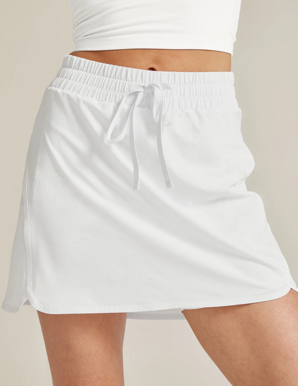 Beyond Yoga In Stride Lined Skirt True White