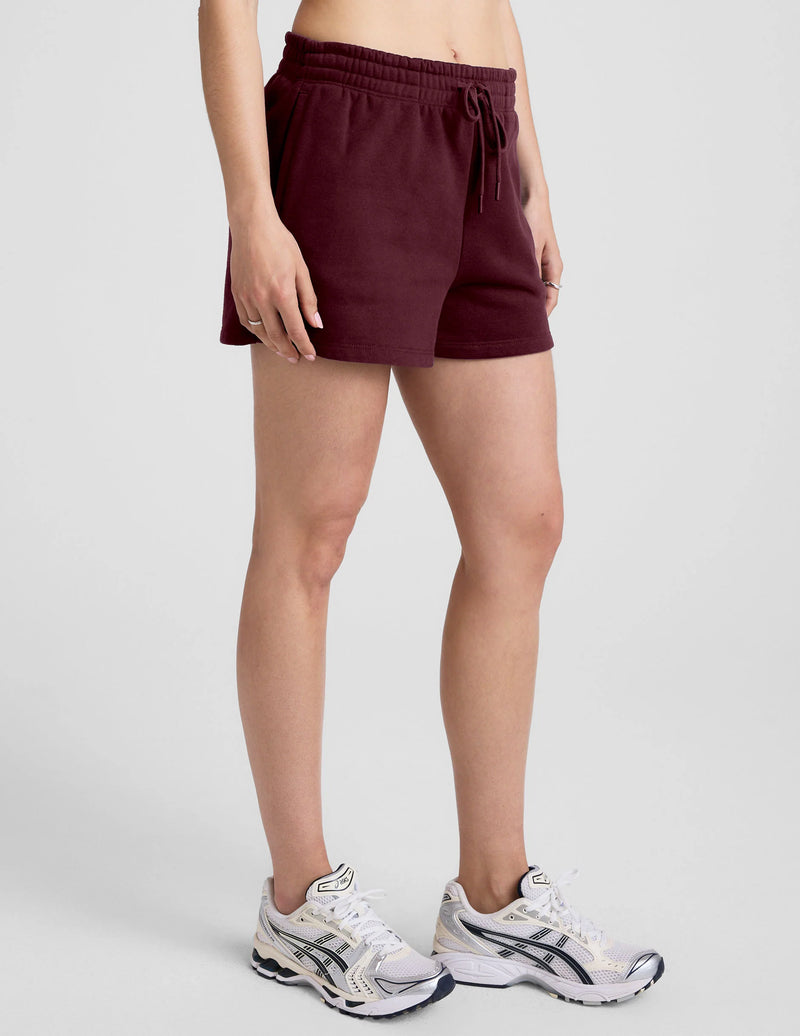 Beyond Yoga Luxefleece 3.5" Sweat Short Dark Cherry