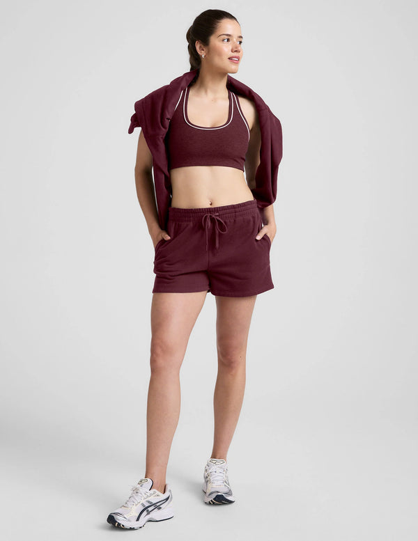 Beyond Yoga Luxefleece 3.5" Sweat Short Dark Cherry
