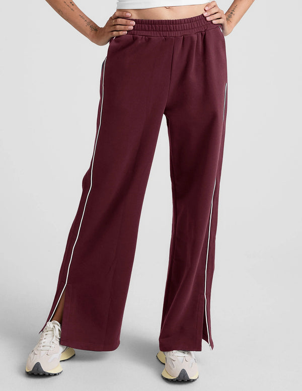 Beyond Yoga Luxefleece Piper Wide Leg Pant Dark Cherry