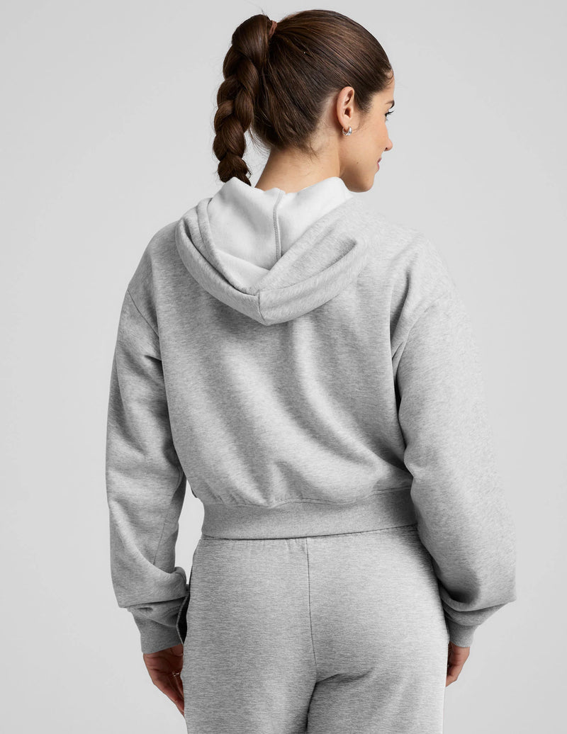 Beyond Yoga Luxefleece Zip Up Hoodie Light Heather Gray