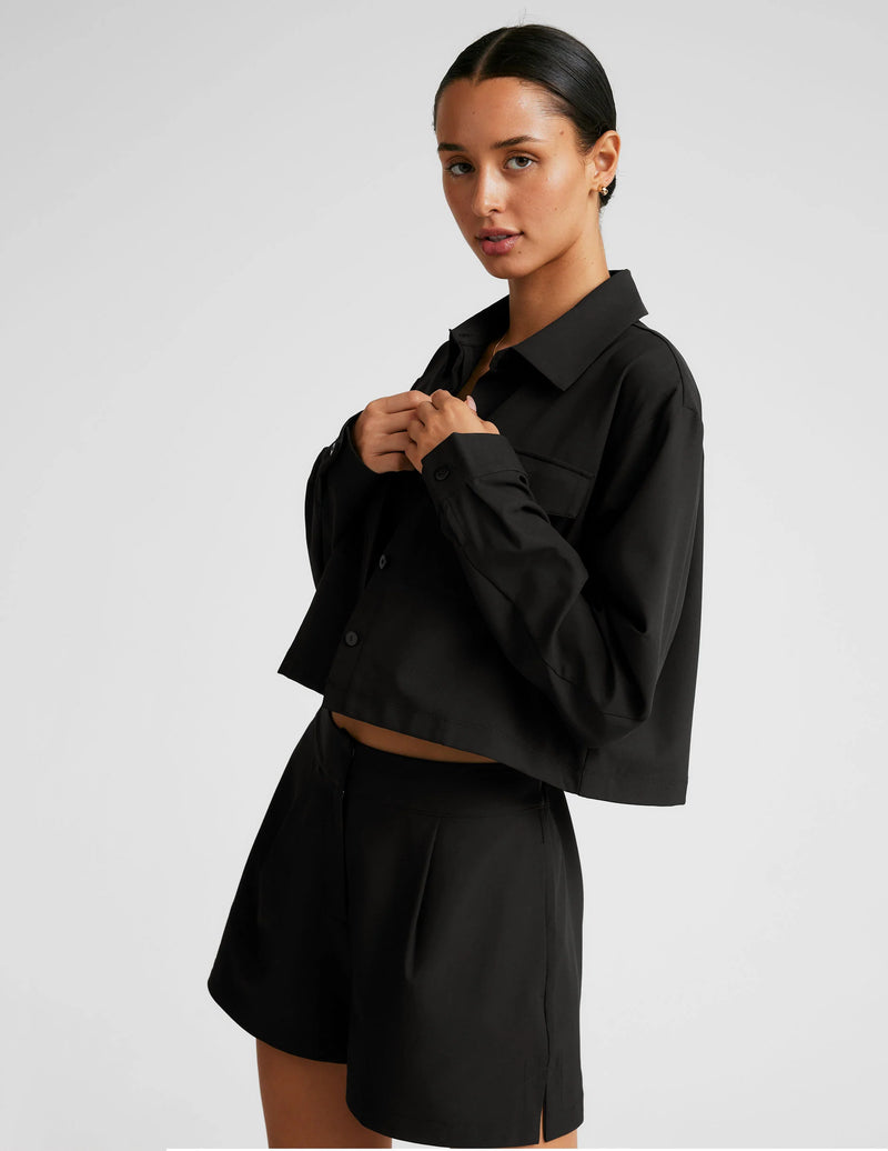 Beyond Yoga Midtown Cropped Jacket Black