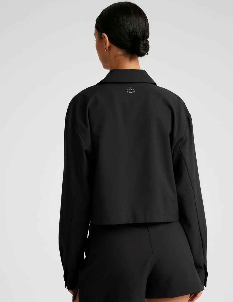 Beyond Yoga Midtown Cropped Jacket Black