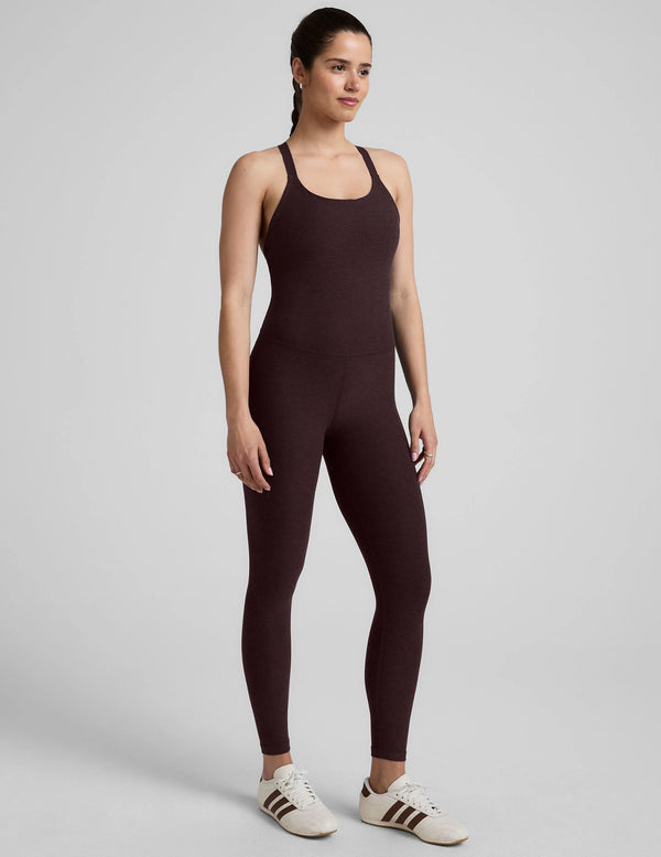 Beyond Yoga Play The Angles Jumpsuit Dark Chocolate Heather