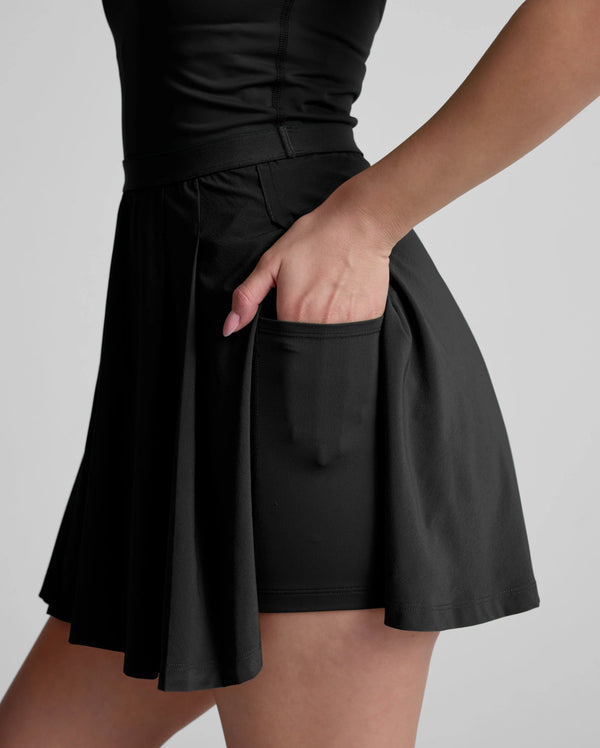 Beyond Yoga Score Pleated Dress True Black
