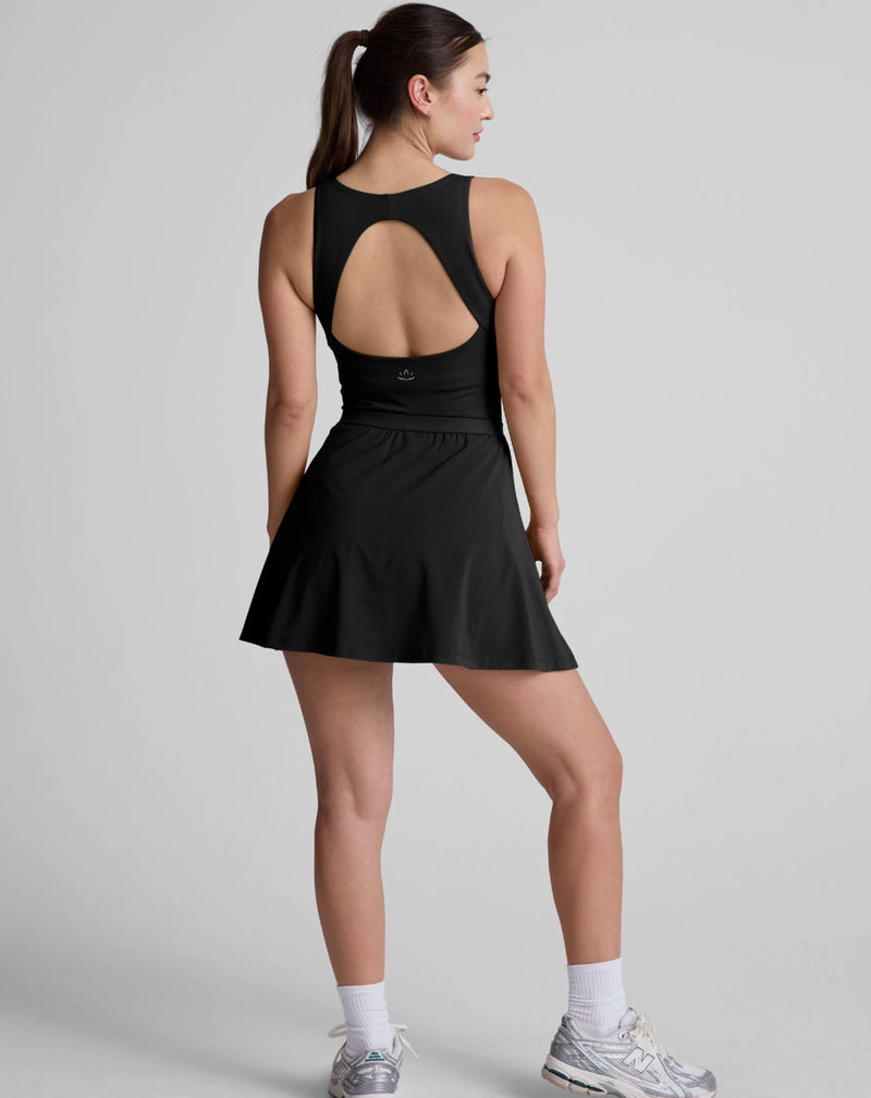 Beyond Yoga Score Pleated Dress True Black