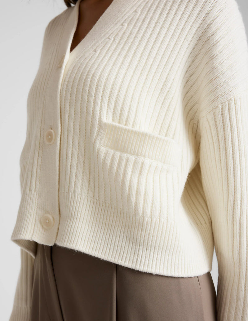 Beyond Yoga Soft Wool Blend Cardigan Ivory