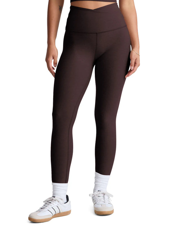 Beyond Yoga Spacedye At Your Leisure Hw Midi Legging Dark Chocolate Heather