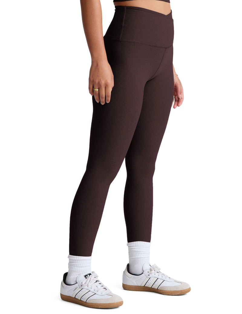 Beyond Yoga Spacedye At Your Leisure Hw Midi Legging Dark Chocolate Heather