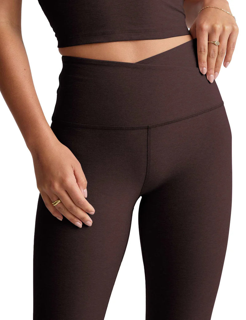 Beyond Yoga Spacedye At Your Leisure Hw Midi Legging Dark Chocolate Heather