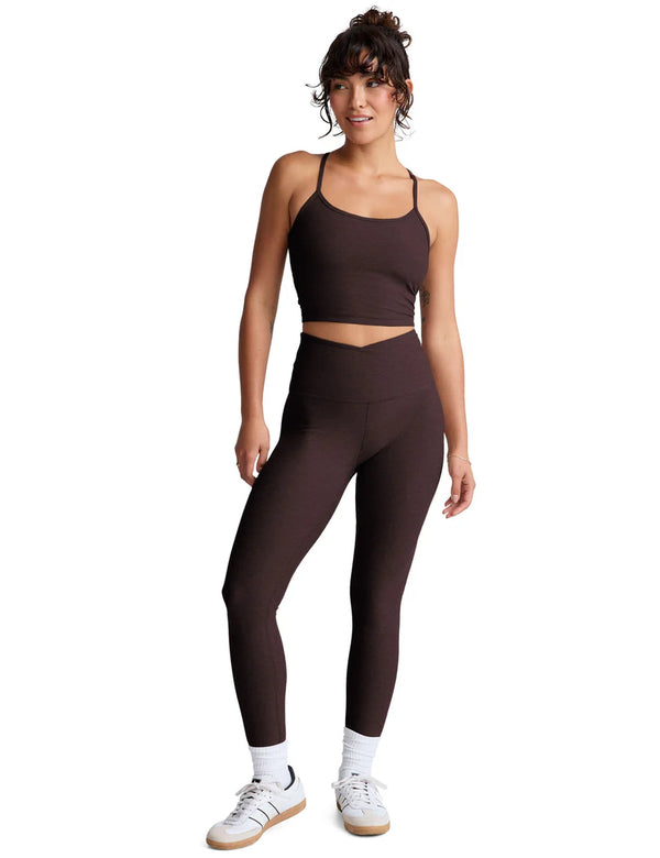 Beyond Yoga Spacedye At Your Leisure Hw Midi Legging Dark Chocolate Heather