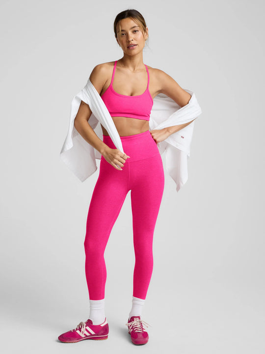 Beyond Yoga Spacedye Caught In The Midi Hw Legging Pink Glow Heather