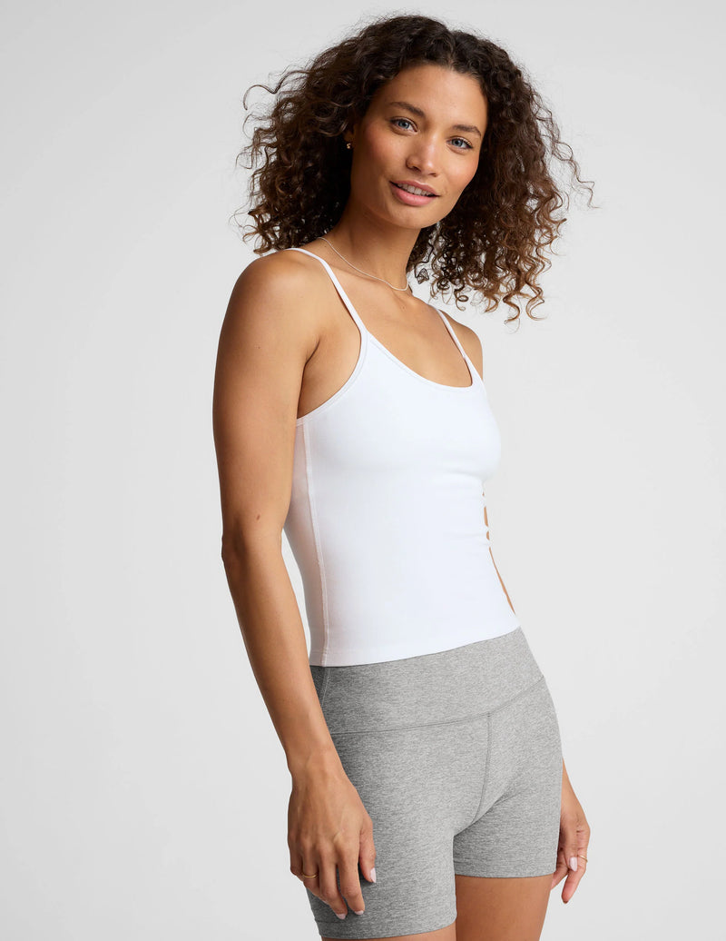 Beyond Yoga Spacedye Forever Waist Length Tank Cloud White