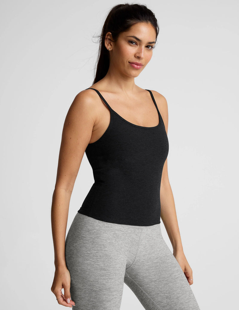 Beyond Yoga Spacedye Forever Waist Length Tank Darkest Night