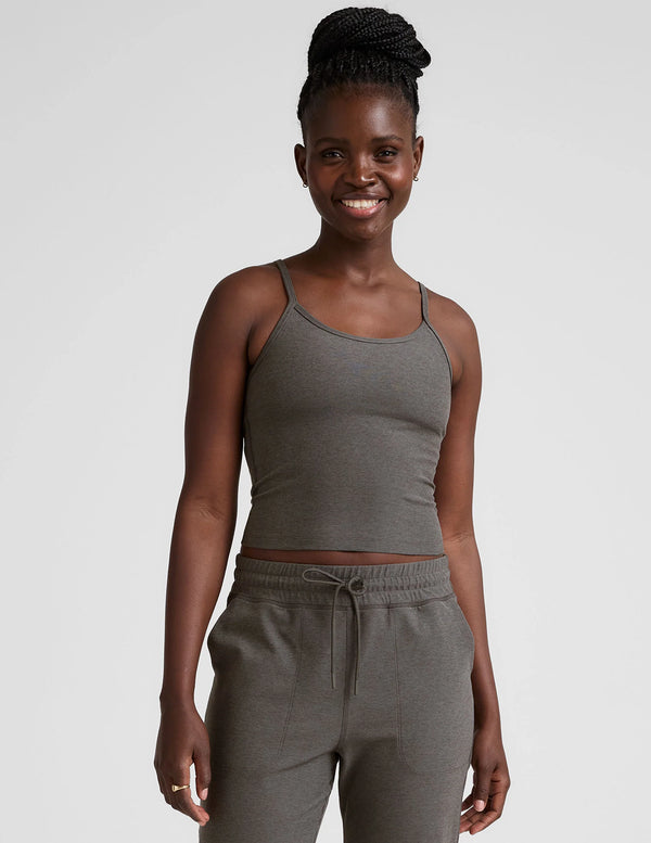 Beyond Yoga Spacedye Forever Waist Length Tank True Gray Heather