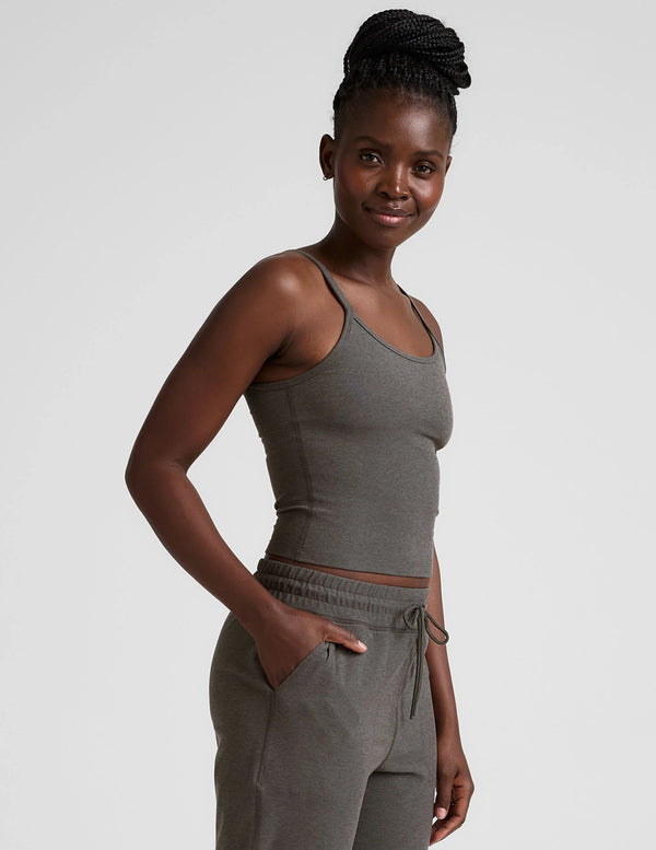 Beyond Yoga Spacedye Forever Waist Length Tank True Gray Heather