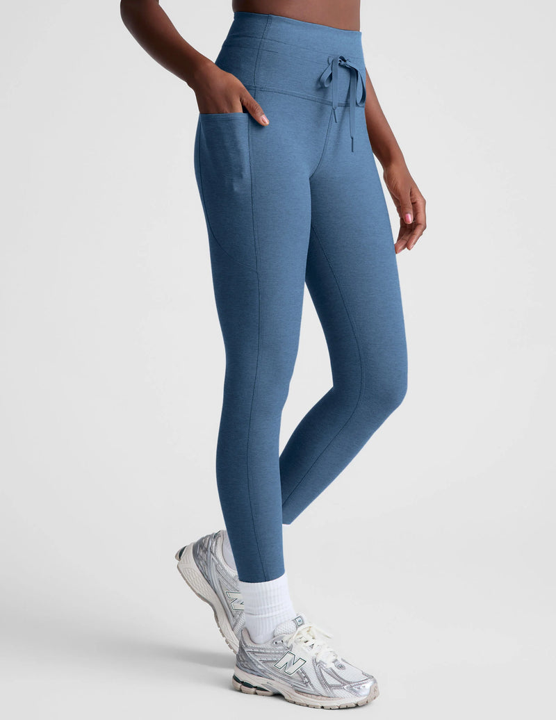Beyond Yoga Spacedye Go Pocket Midi Legging Washed Denim