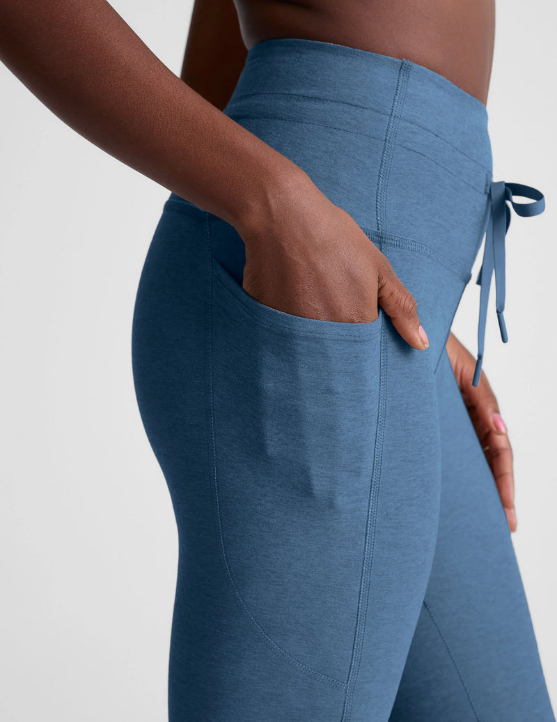 Beyond Yoga Spacedye Go Pocket Midi Legging Washed Denim