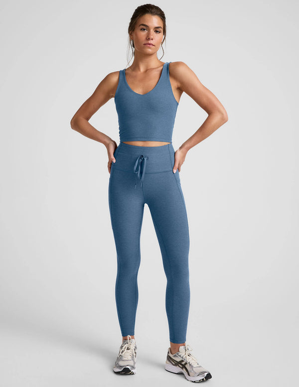 Beyond Yoga Spacedye Go Pocket Midi Legging Washed Denim