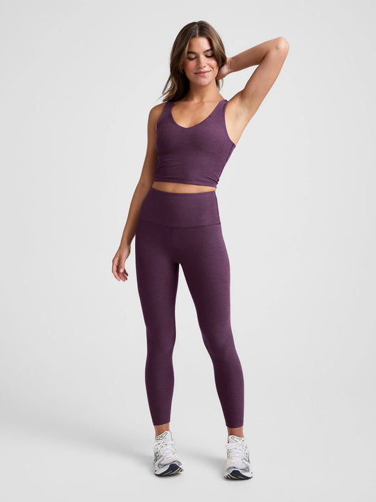 Beyond Yoga Spacedye Good Day Cropped Tank Brilliant Blackberry Heather