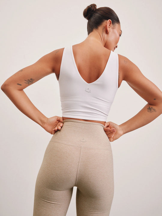 Beyond Yoga Spacedye Good Day Cropped Tank Cloud White