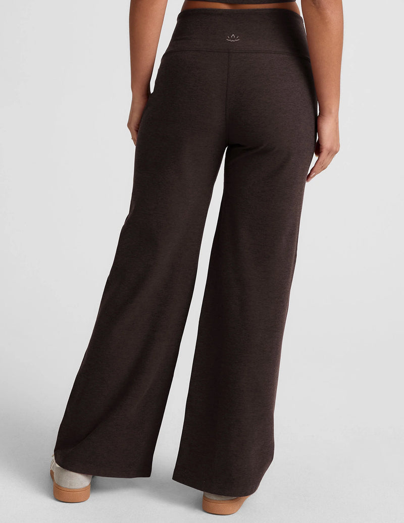 Beyond Yoga Spacedye Laid Back Wide Leg Pant Dark Chocolate Heather