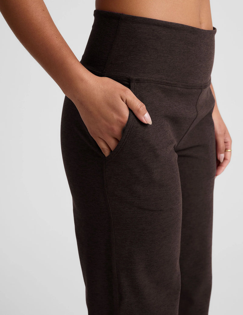 Beyond Yoga Spacedye Laid Back Wide Leg Pant Dark Chocolate Heather