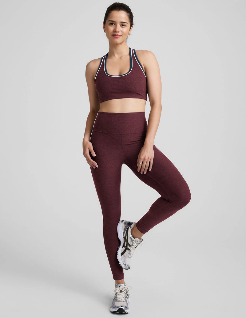 Beyond Yoga Spacedye Ready Bra Midnight Burgundy Heather