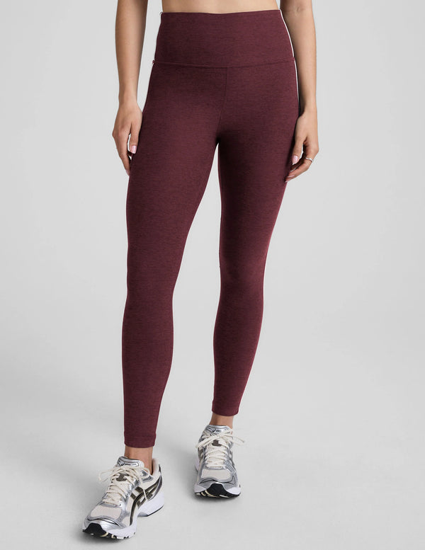 Beyond Yoga Spacedye Ready Midi Legging Midnight Burgundy Heather