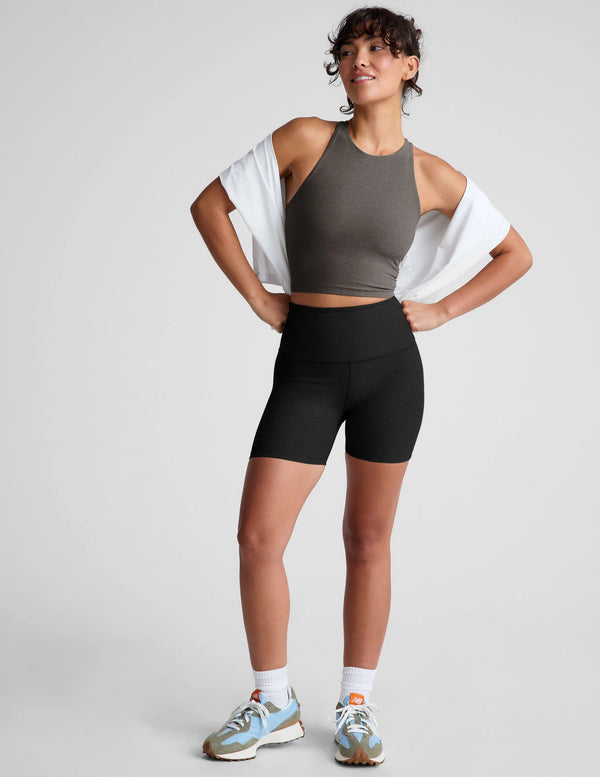 Beyond Yoga Spacedye Refocus Cropped Tank True Gray Heather