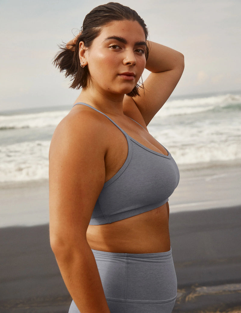 Beyond Yoga Spacedye Slim Racerback Bra Cloud Gray Heather