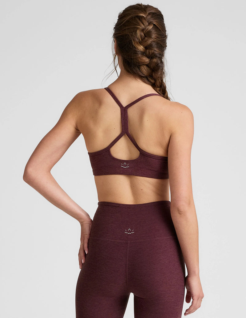 Beyond Yoga Spacedye Slim Racerback Bra Midnight Burgundy Heather