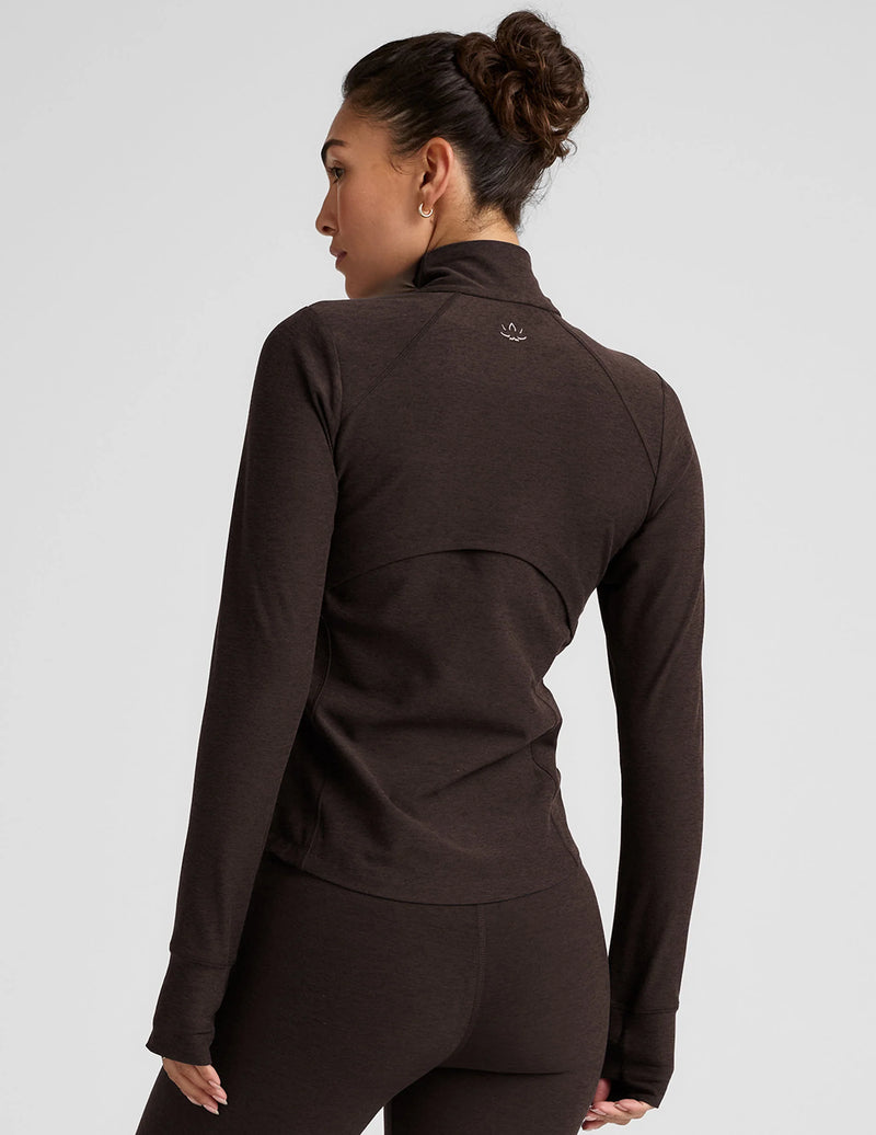 Beyond Yoga Spacedye Trails Active Jacket Dark Chocolate Heather