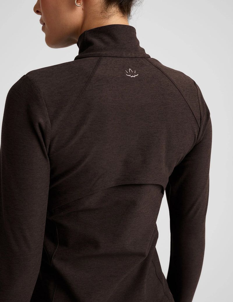 Beyond Yoga Spacedye Trails Active Jacket Dark Chocolate Heather