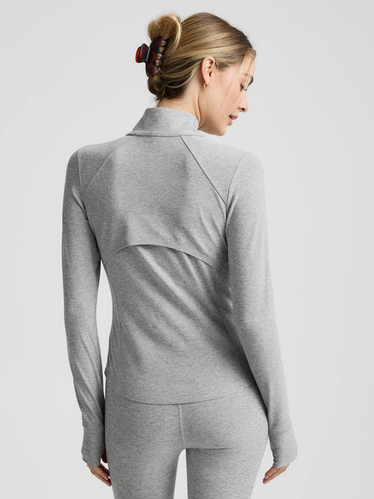 Beyond Yoga Spacedye Trails Active Jacket Silver Mist