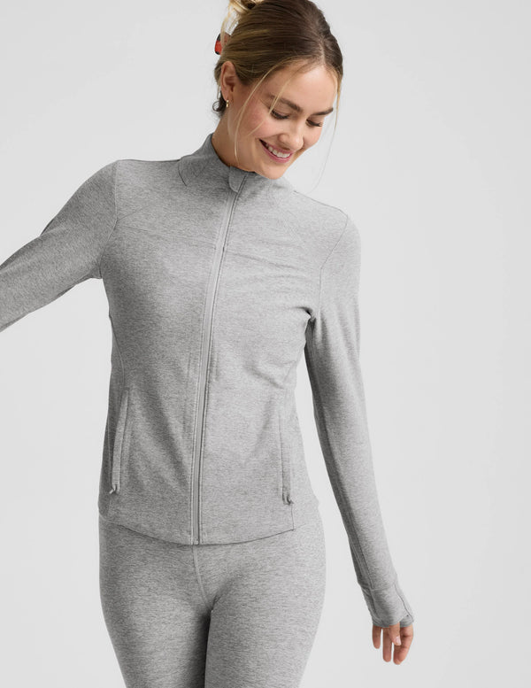 Beyond Yoga Spacedye Trails Active Jacket Silver Mist