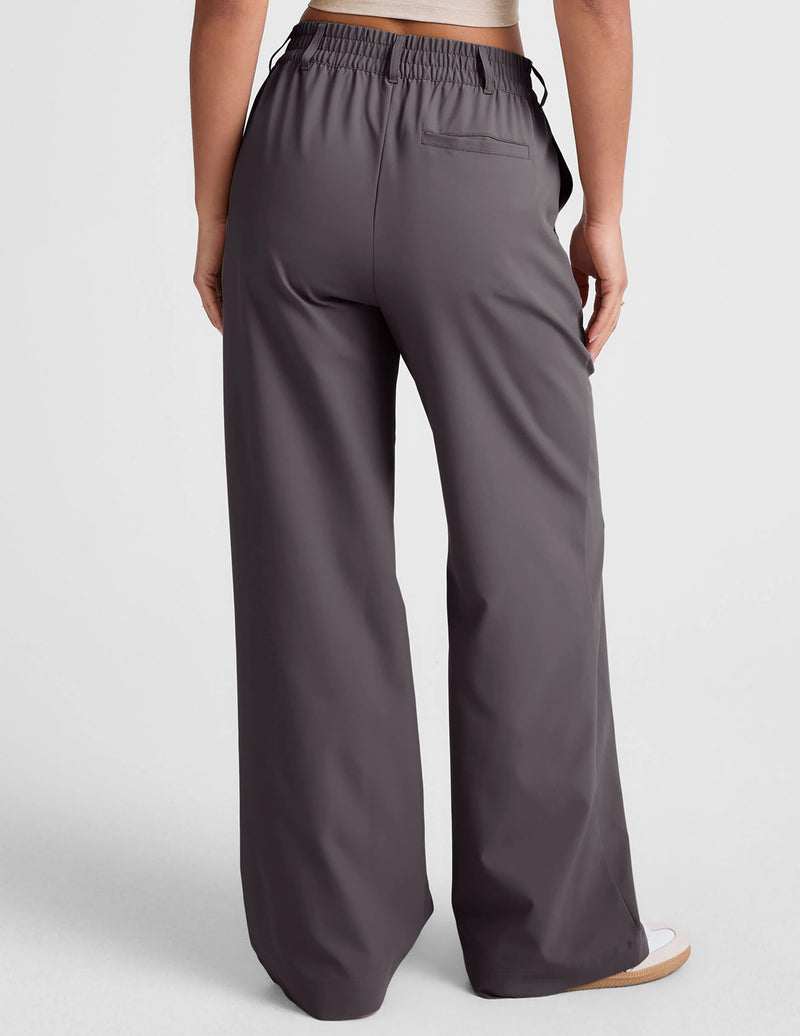 Beyond Yoga Status Wide Leg Trousers Soft Umber