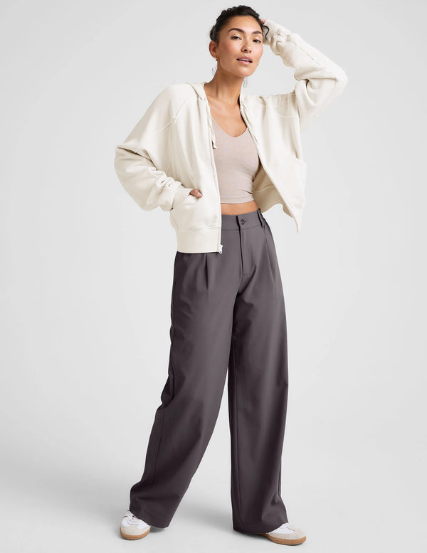 Beyond Yoga Status Wide Leg Trousers Soft Umber