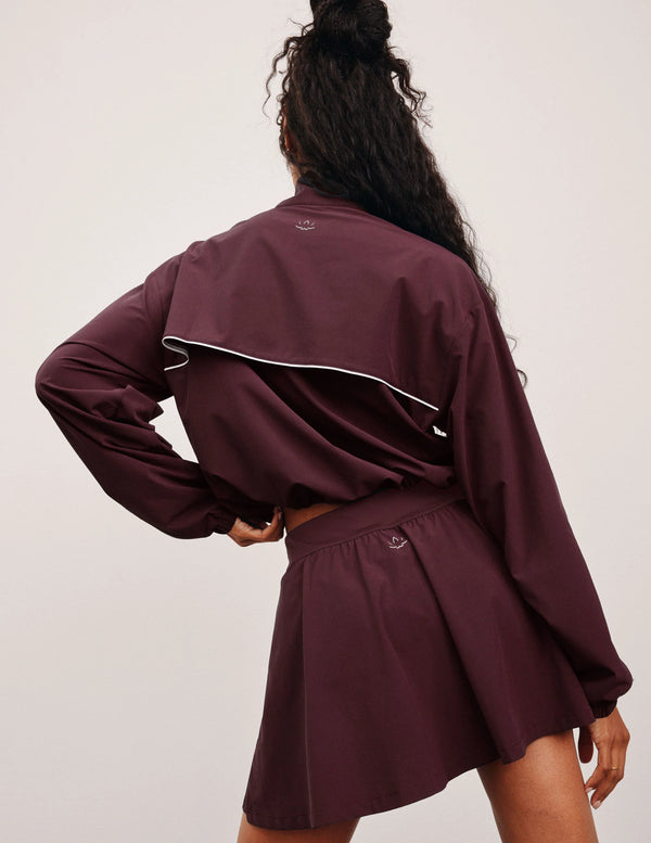 Beyond Yoga Track Jacket Black Cherry