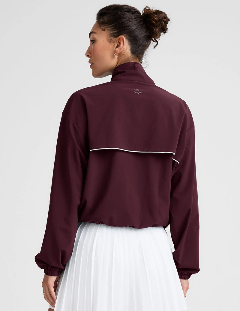Beyond Yoga Track Jacket Black Cherry