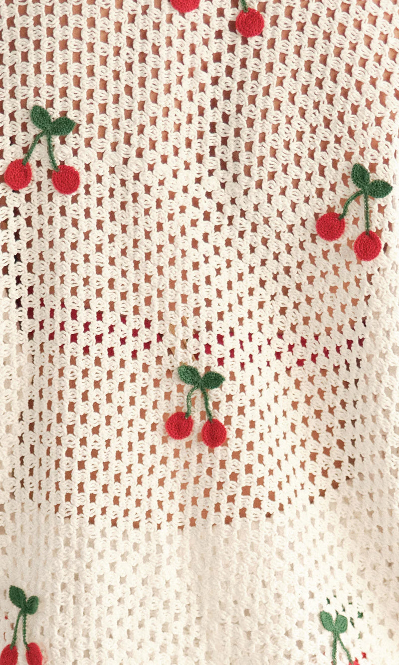Saylor Blithe Cherry Mesh Crochet Set