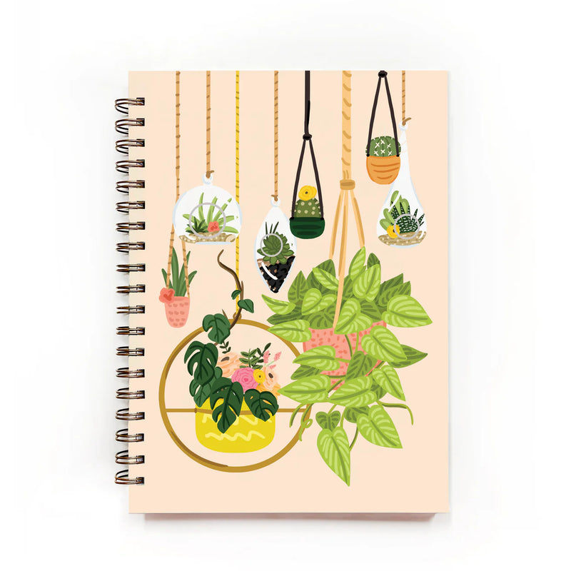 Bloomwolf Studio Hanging Plants Spiral Notebook