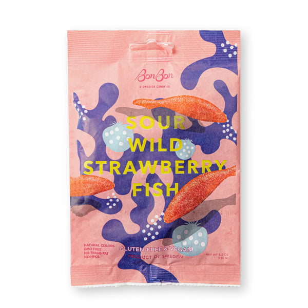 Bon Bon Sour Wild Strawberry Fish