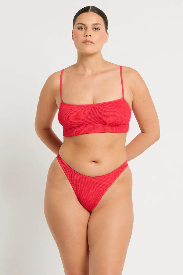 Bond-Eye Strap Saint Crop - Nectarine Recycled