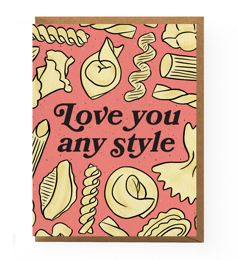 Boss Dotty Pasta Love Card