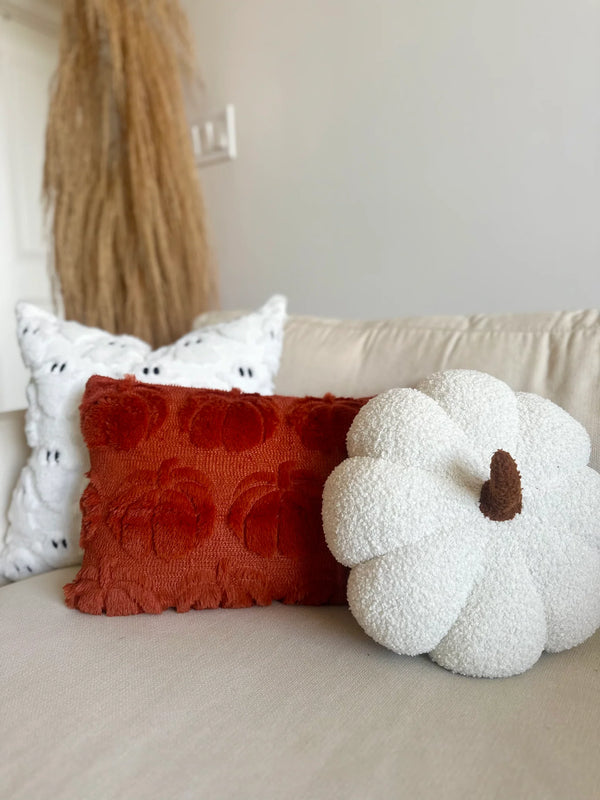 Busa Designs Burnt Orange Pumpkin Lumbar Pillow Cover