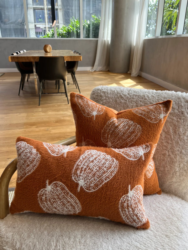 Busa Designs Burnt Orange Pumpkin Pillow Cover
