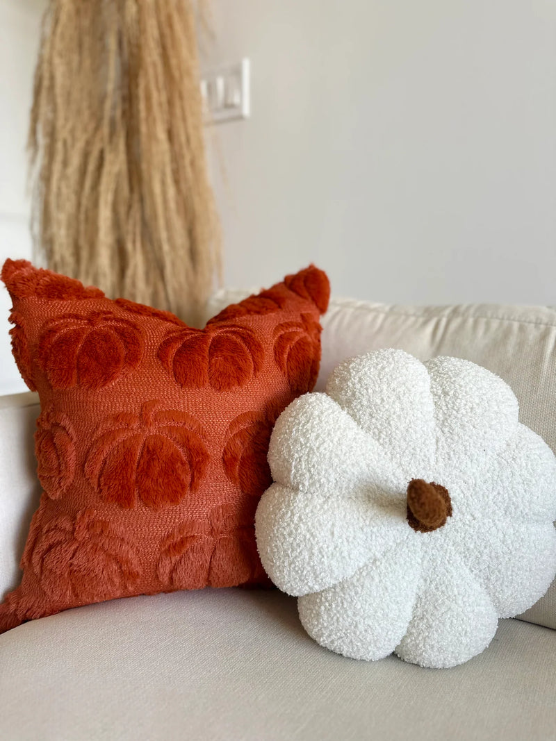 Busa Designs Burnt Orange Pumpkin Pillow Cover