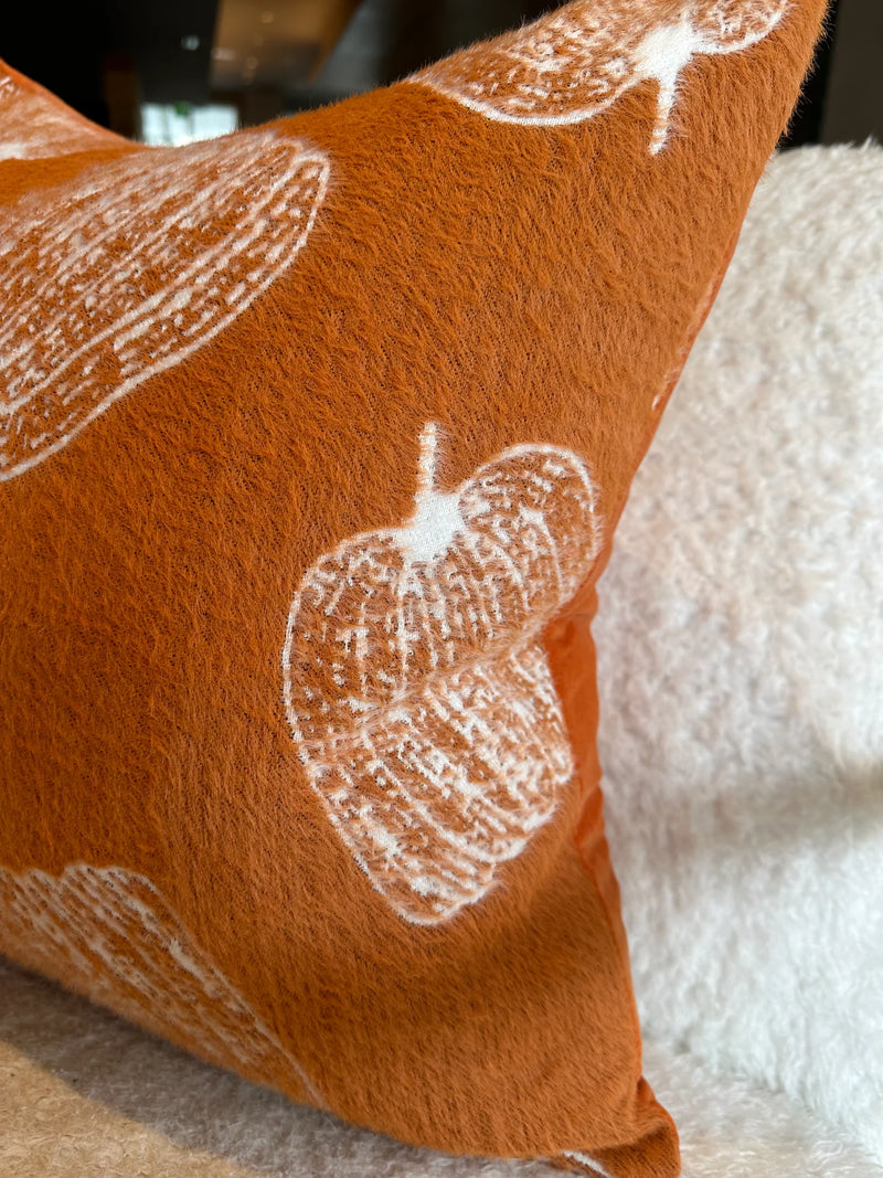 Busa Designs Burnt Orange Pumpkin Pillow Cover